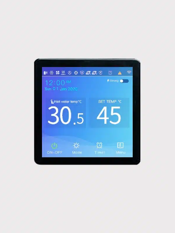 Pompă de caldură aer-apă 9 kW FULL SPLIT EVI DC imagine panou de comanda